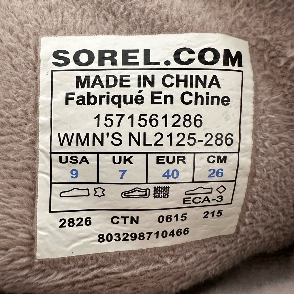 SOREL Women's Waterproof Fancy Lace II Suede Winter Boots. Sz 9. - Picture 4 of 5
